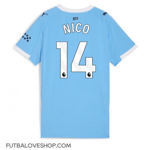 Dres Manchester City Nico Gonzalez #14 Domáci pre Ženy 2025-26 Krátky Rukáv
